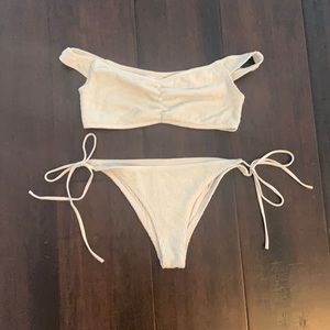 l*space white off the shoulder bikini